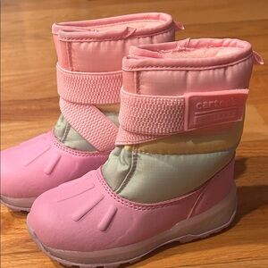 Carter's Pink and Cream Kids Snow Boots